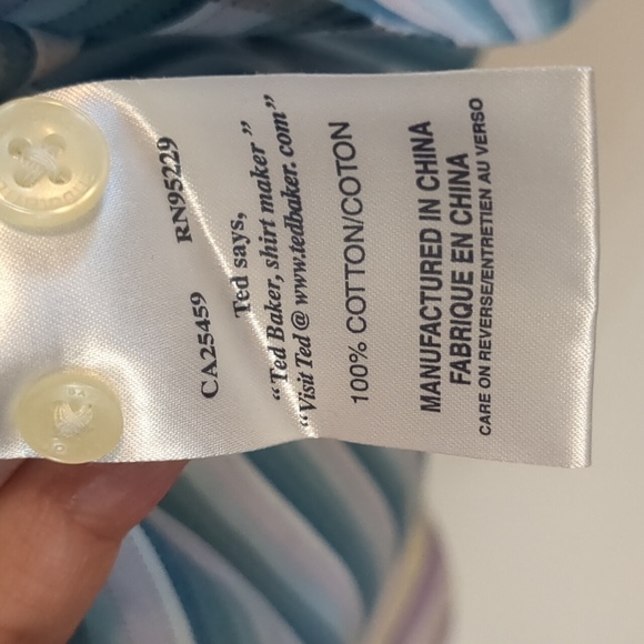 Ted Baker French cuff button down Sz 16/40.5 - Picture 5 of 6